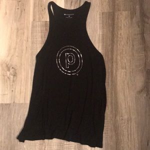 Pure Barre [Silver Circle P] Black Tank